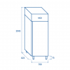 Stainless Steel Single Door Upright Fridge QR621