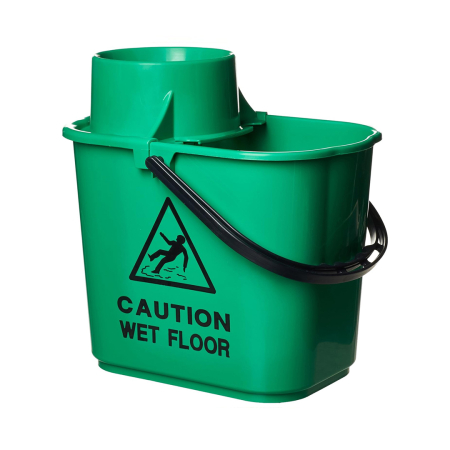 Mop Bucket with Wringer 15L Green