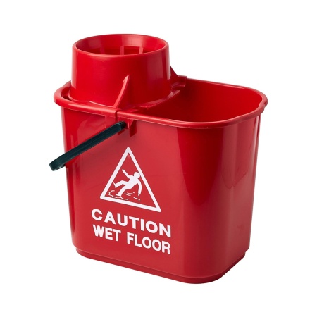 Mop Bucket with Wringer 15L Red