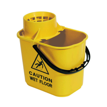 Mop Bucket with Wringer 15L Yellow