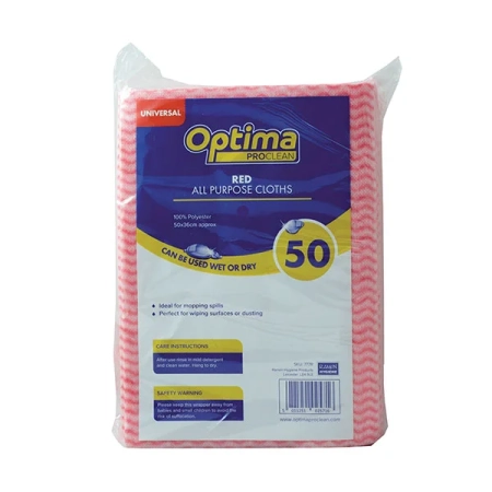 Optima Proclean Red All Purpose Cloths