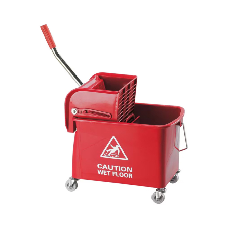 Mobile Mop Bucket and Wringer 20L Red