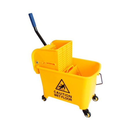 Mobile Mop Bucket and Wringer 20L Yellow